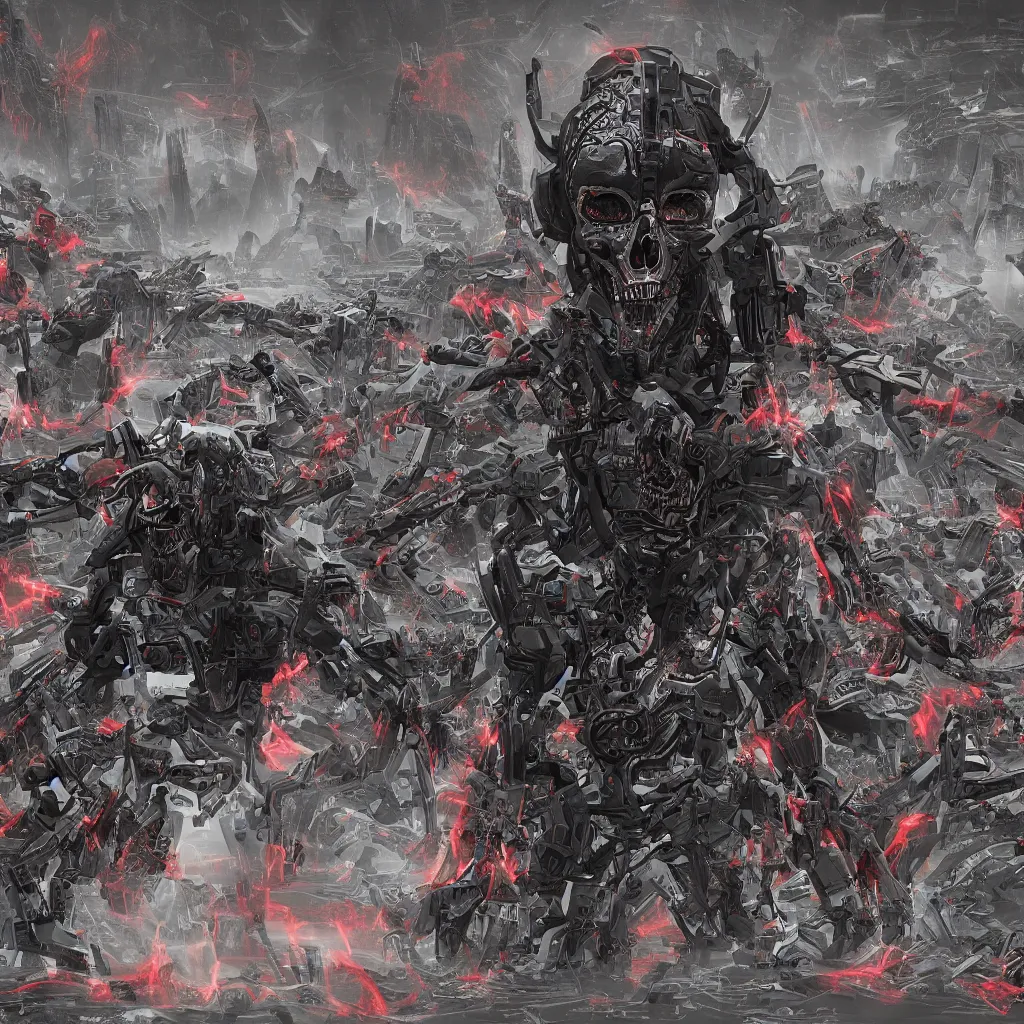 Prompt: Now I am become Death, the destroyer of worlds. AI propaganda art, 8k, cinematic.