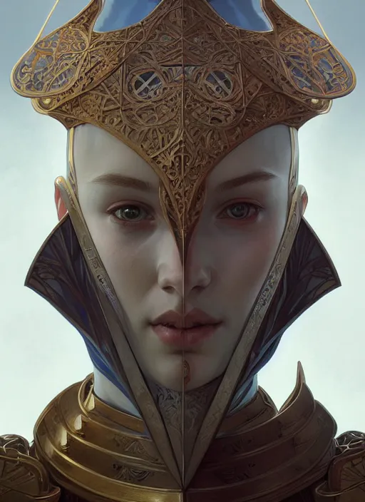 Image similar to symmetry!! portrait of medieval knight, intricate, elegant, extremely detailed, digital painting, artstation, cinematic lighting, concept art, smooth, sharp focus, illustration, art by artgerm and greg rutkowski and alphonse mucha, 8 k