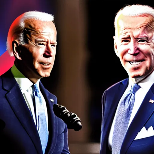 Prompt: joe biden with glowing laser eyes