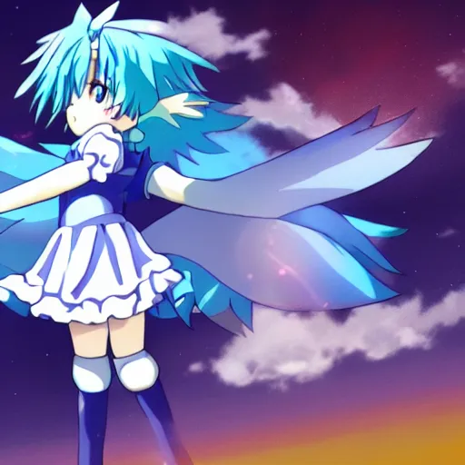 Prompt: Internet Image Of Cirno. Gelbooru Anime Image, Sankakucomplex Anime Image, Rated: Safe, Shuushuu Anime Image, Safebooru Anime Image, Best Anime Konachan 4k Wallpaper