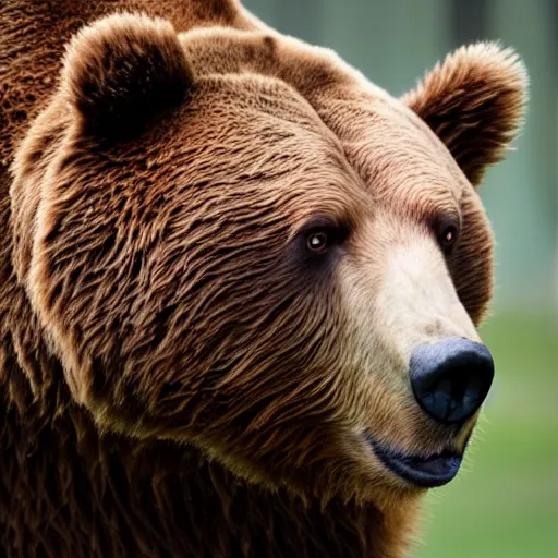 Prompt: a brown bear headshot