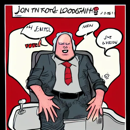 Prompt: jon lithgow sitting in a bathtub full of red liquid, he has a sinister smile on his face, comic book art, marvel