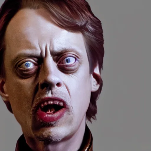 Image similar to photo of Steve buscemi as a sandworm from Dune, sharp lighting, high contrast