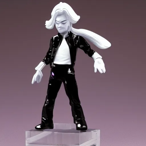 Image similar to iridescent, single moon walking michael jackson, billie jean, michael jackson, michael jackson, michael jackson, michael jackson, ( ( ( mickey mouse ) ) ), nendroid, frank frazetta style