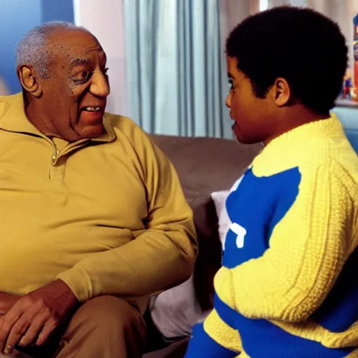 Image similar to fat albert talking to bill cosby