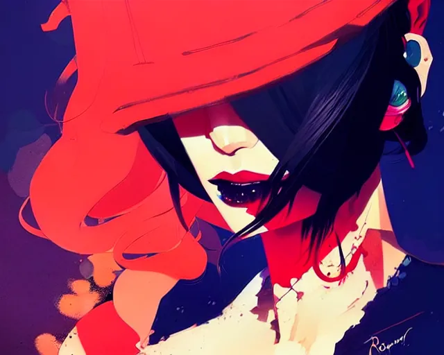 Image similar to a ultradetailed beautiful panting of a stylish gangster woman, by conrad roset, greg rutkowski and makoto shinkai, trending on artstation