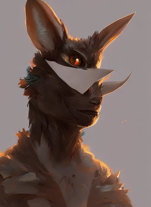 Image similar to a beautiful half body portrait of a cute anthropomorphic bat fursona. big eyes. character design by cory loftis, fenghua zhong, ryohei hase, ismail inceoglu and ruan jia. volumetric light, detailed, rendered in octane
