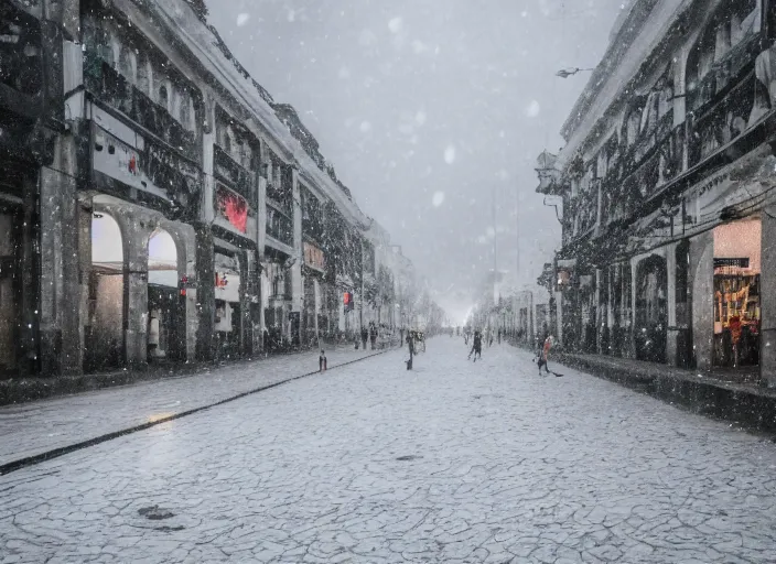 Prompt: city of rio de janeiro snowing, photography award photo, 4 k