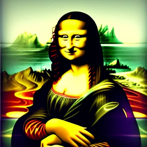 Prompt: an abstract interpretation of the mona lisa