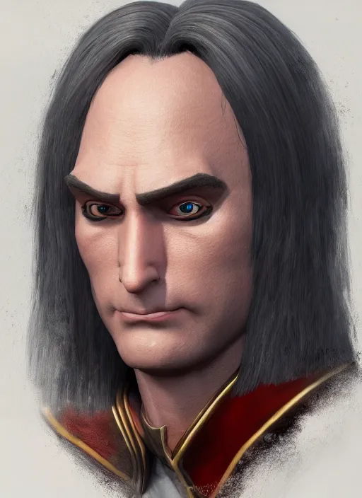 Image similar to An epic fantasy comic book style portrait painting of Lord Farquaad. Unreal 5, DAZ, hyperrealistic, octane render, cosplay, RPG portrait, dynamic lighting