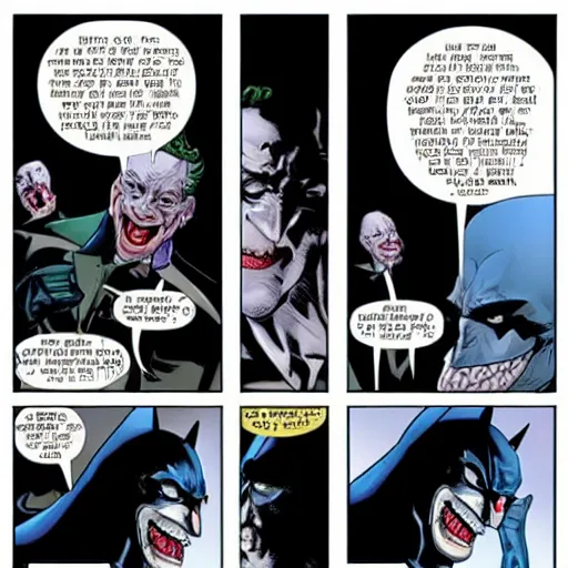 Image similar to batman and joker arguing about who gets to walk the dog