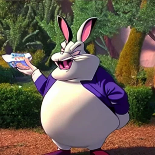 Prompt: real life big chungus from looney tunes movie