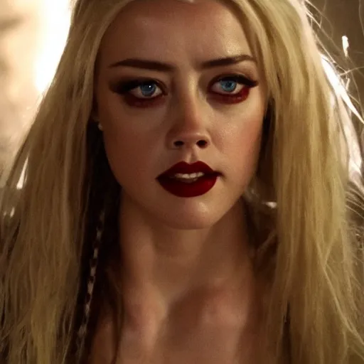 Image similar to A hag in a dungeon that looks like Amber Heard.