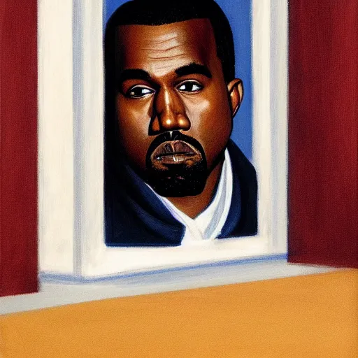 Image similar to Kanye west by Edward hopper