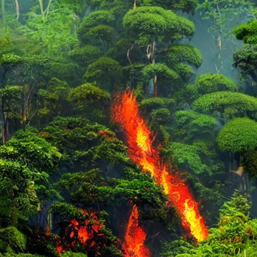 Image similar to rain forest on fire