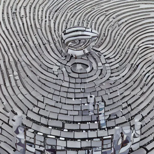 Image similar to A land art. A rip in spacetime. Did this device in her hand open a portal to another dimension or reality?! silver statue by Jaume Plensa, by Grace Cossington Smith CGI