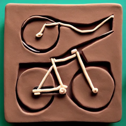 Prompt: clay emoji art of a bicycle