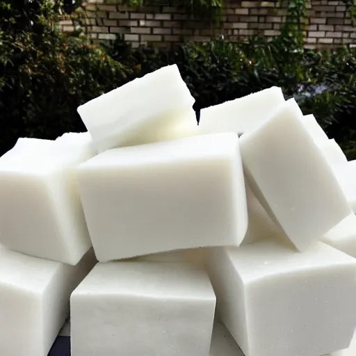 Prompt: a pile of white soap foam