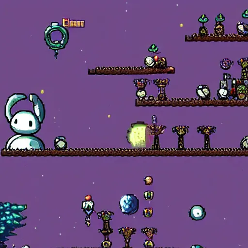 Image similar to hollow knight as a terraria boss