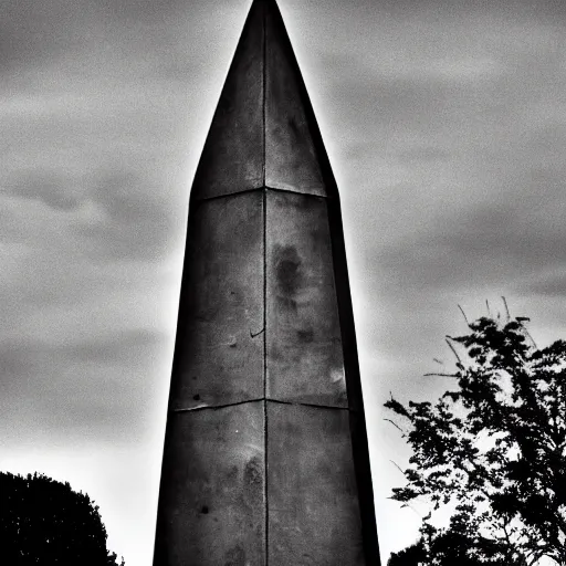 Image similar to a obelisk on a bridge in france. overcast sky, grainy.