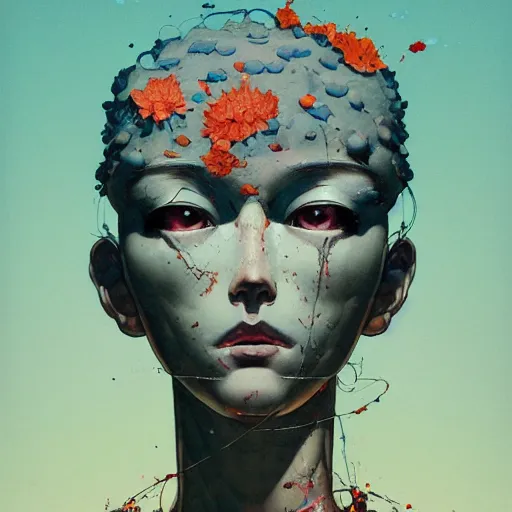 Image similar to prompt : monumental portrait soft light painted by james jean and katsuhiro otomo and erik jones, inspired by akira anime, smooth face feature, intricate oil painting, high detail illustration, sharp high detail, manga and anime 1 9 9 9