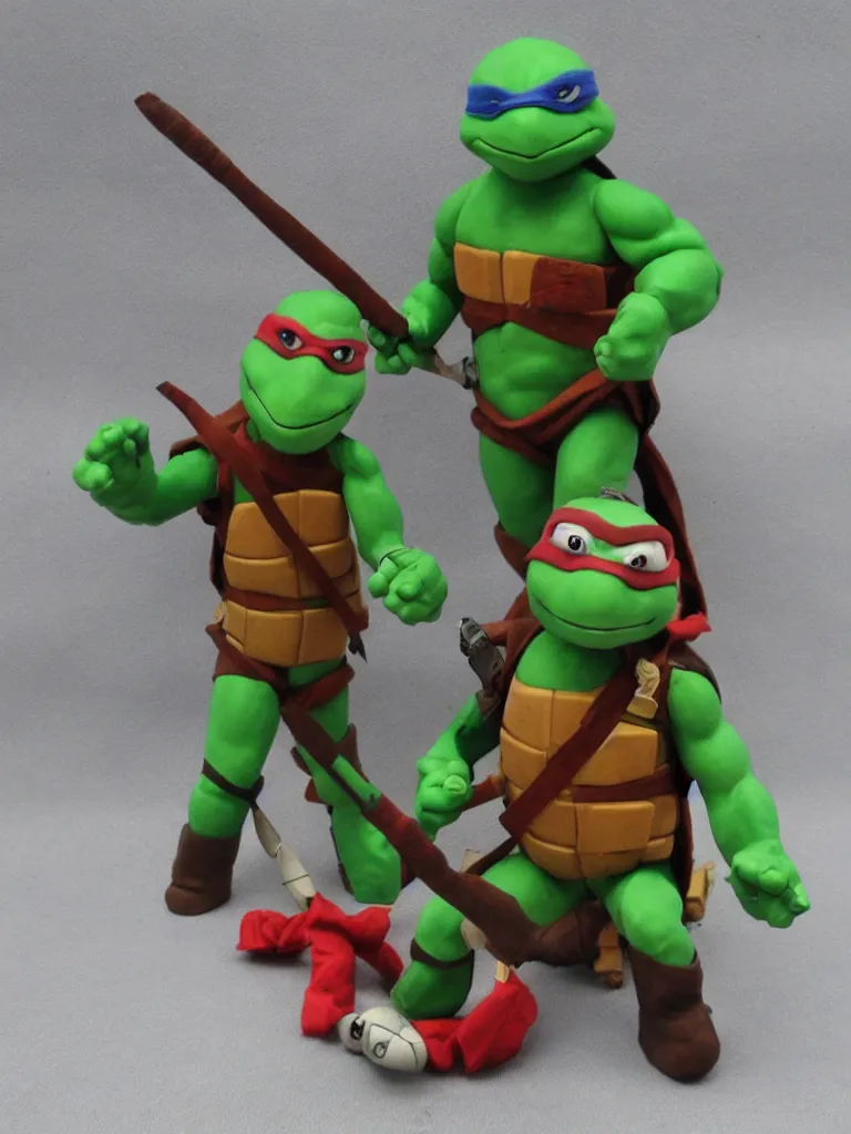 Prompt: teenage mutant ninja turtle 1 9 2 0 toy