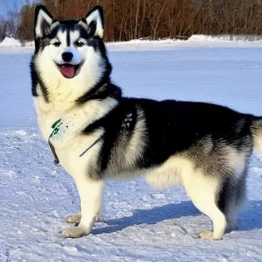 Image similar to huskie corgi hybrid