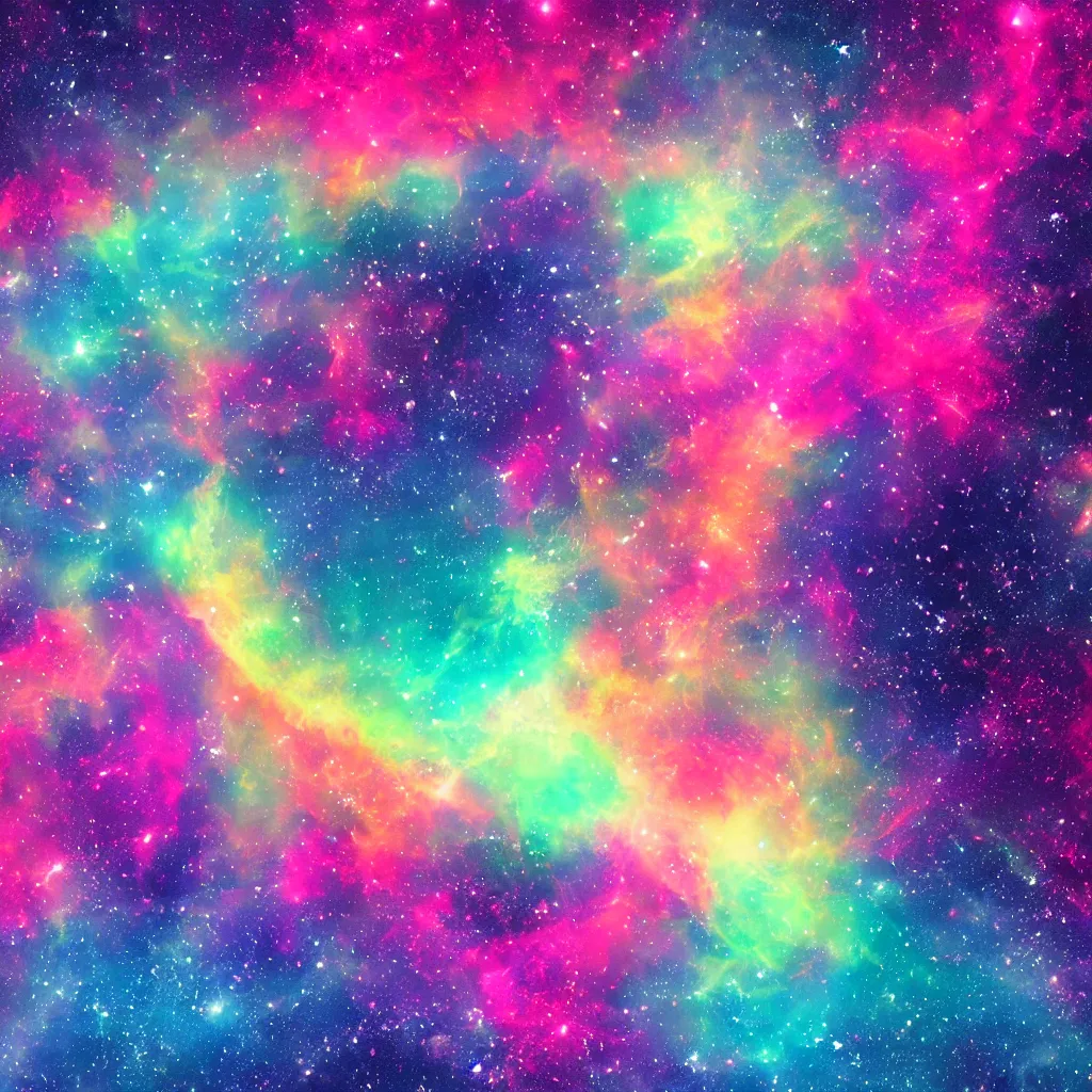 Prompt: Nebula logo, illustration, colorful