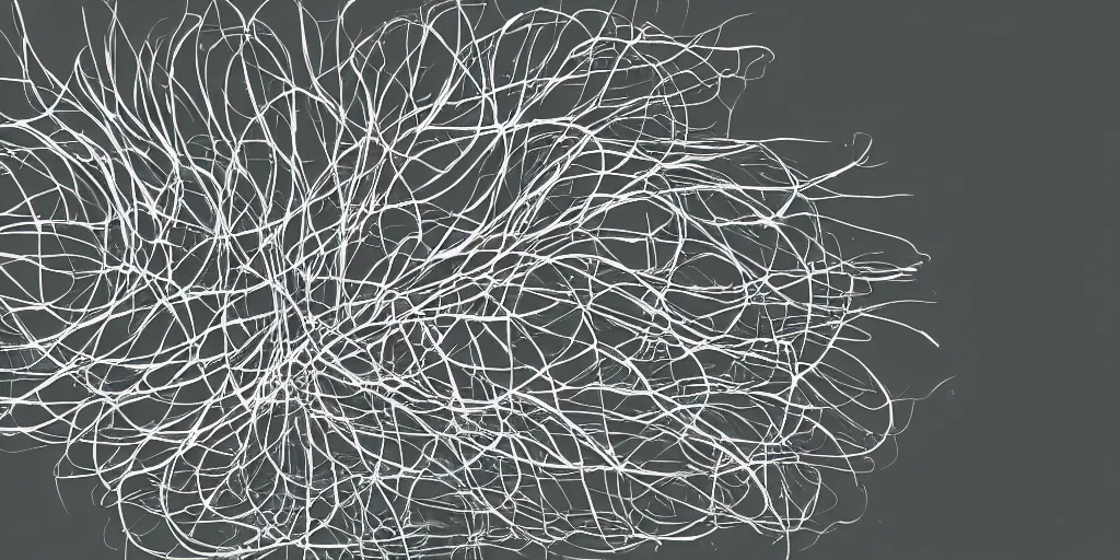 Prompt: plot line visualization, hundreds of threads spreading out, branching like a tree, abstract illustration, incredibly beautiful, concept art