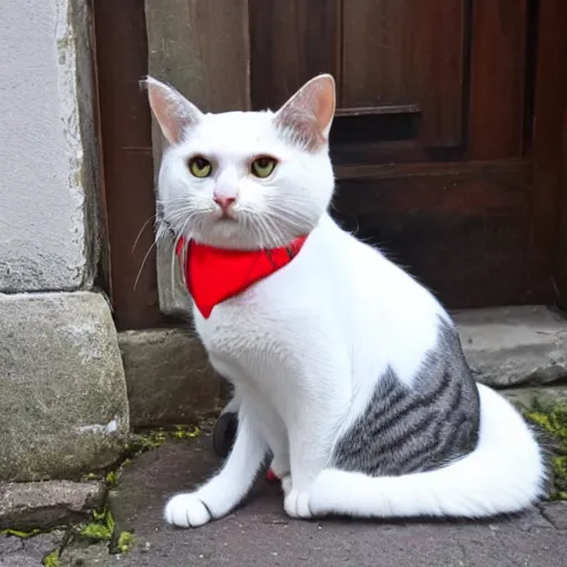 Image similar to a cat wearing a traditional polish costume