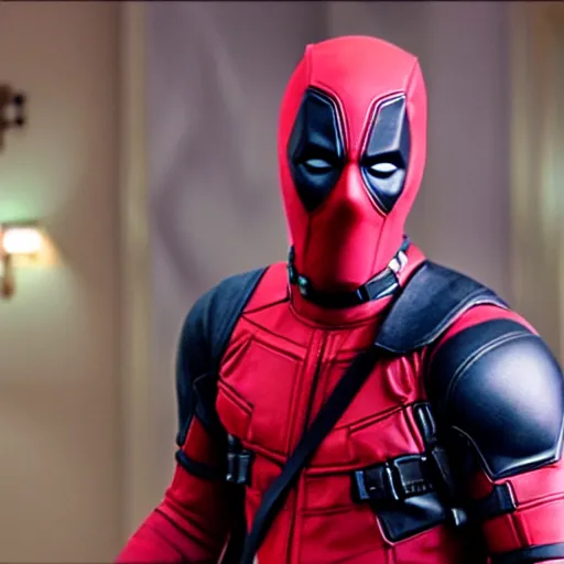 Image similar to deadpool as a ghostbuster in the movie ghostbusters
