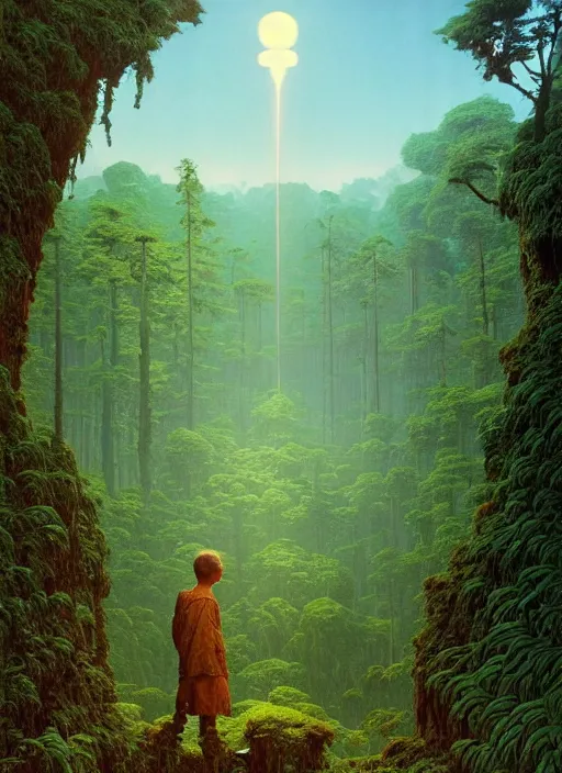 Prompt: hyper realistic end of the weak gorgeous lighting, blue sky, highly detailed, lush forest by zdzisław beksinski and norman rockwell and greg rutkowskiweta studio, and lucasfilm