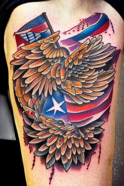 Prompt: american traditional tattoo