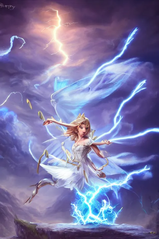 Image similar to legendary fairy prince casting a lightning spell,, lightning energy, blue energy, highly detailed, d & d, fantasy, highly detailed, digital painting, trending on artstation, concept art, sharp focus, illustration, global illumination, ray tracing, realistic shaded, art by artgerm and greg rutkowski and fuji choko and viktoria gavrilenko and hoang lap