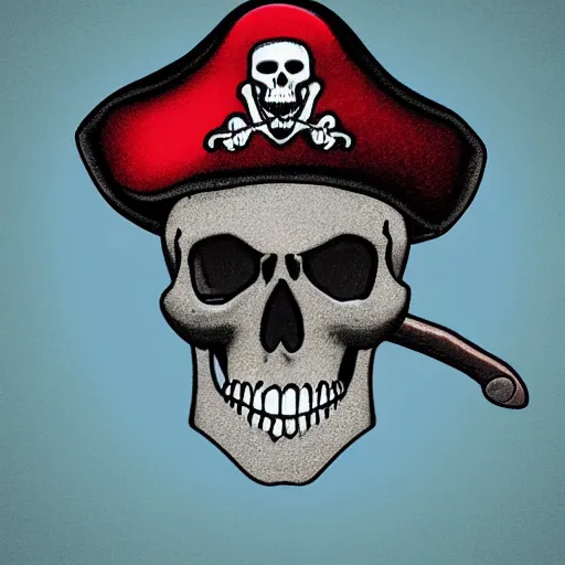 Image similar to skull with a pirate hat