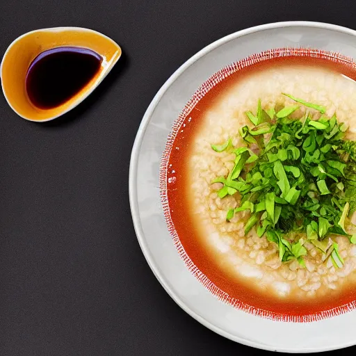 Image similar to kanye west made out of congee, michelin star photography, congee