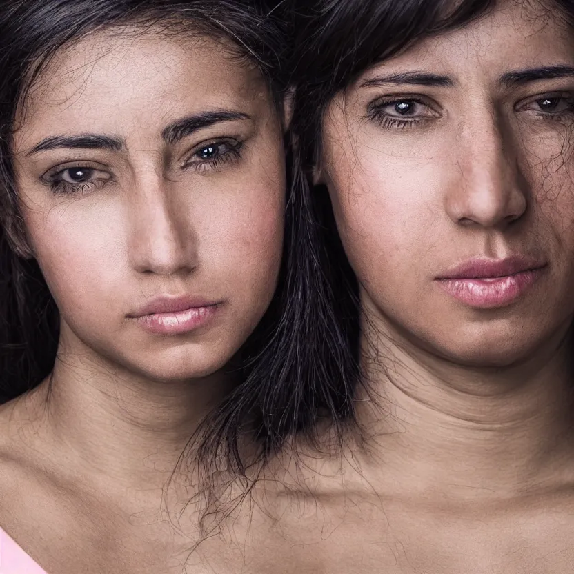 Image similar to Portrait of a Modern Venezuelan woman, highly detailed hyper realistic photo on black background