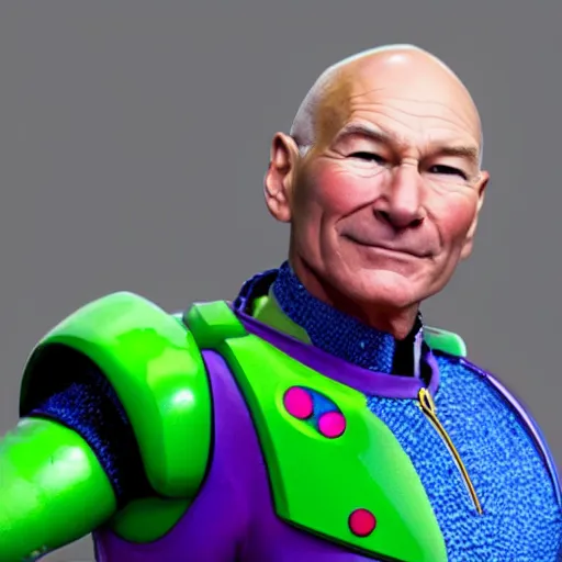 Image similar to patrick stewart as the real buzz lightyear