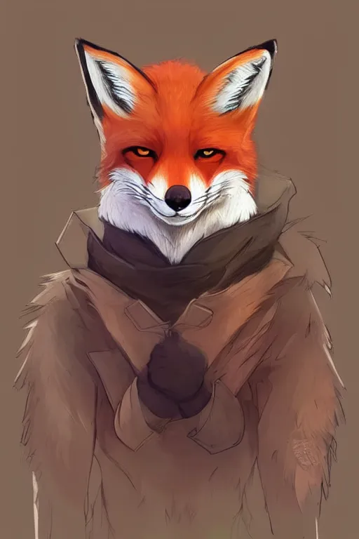 Image similar to a fox fursona, trending on artstation, by kawacy, furry art, digital art