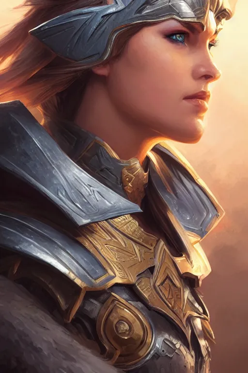 Image similar to amazon valkyrie athena, d & d, fantasy, portrait, highly detailed, headshot, digital painting, trending on artstation, concept art, sharp focus, illustration, art by artgerm and greg rutkowski and magali villeneuve