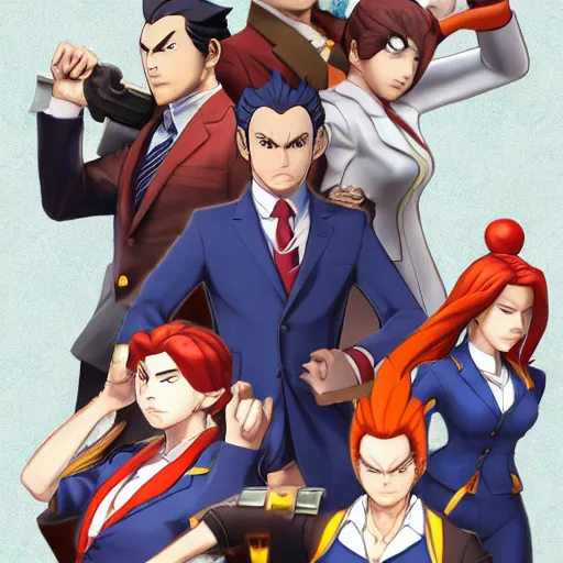 Prompt: Phoenix Wright, 8k trending on artstation