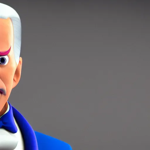 Prompt: pixar render of Joe Biden as a Disney villain, 4K, high octane render