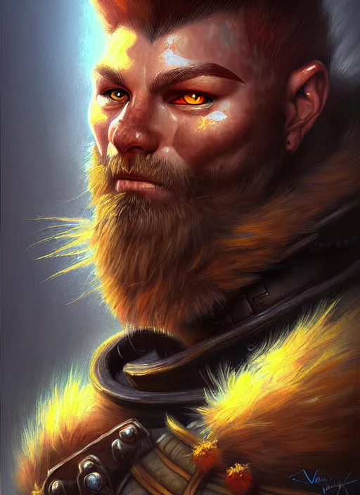 Image similar to a portrait of meoguard human male warrior!!, fantasy, dungeons and dragons, an ultrafine detailed painting, detailed painting, boris valejo.