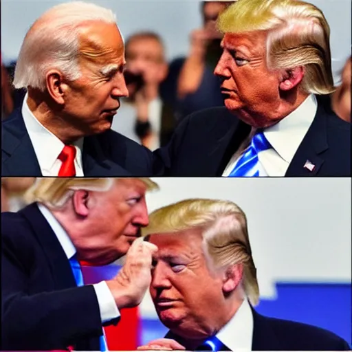 Prompt: “Joe Biden slapping Donald Trump in the face”