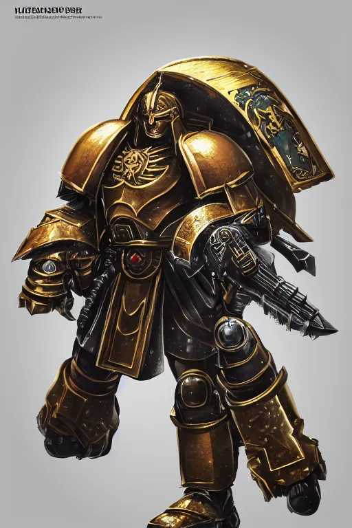 Image similar to armor portrait heros warhammer 4 0 k horus heresy fanart - the primarchs emperor by johannes helgeson animated with vfx concept artist & illustrator global illumination ray tracing hdr fanart arstation zbrush central hardmesh 8 k octane renderer