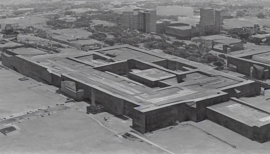 Prompt: big brutalist military base on clliffs, drawing architecture, very long shot, top angle, pritzker architecture prize, science fiction