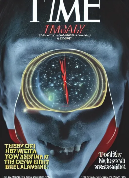 Image similar to TIME magazine cover, the coming AI singularity, 4k