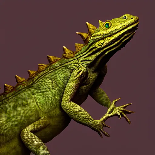 Image similar to lizard as dark souls boss by Mike Winkelmann