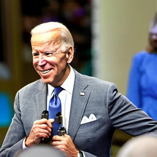 Image similar to joe biden tripping on acid