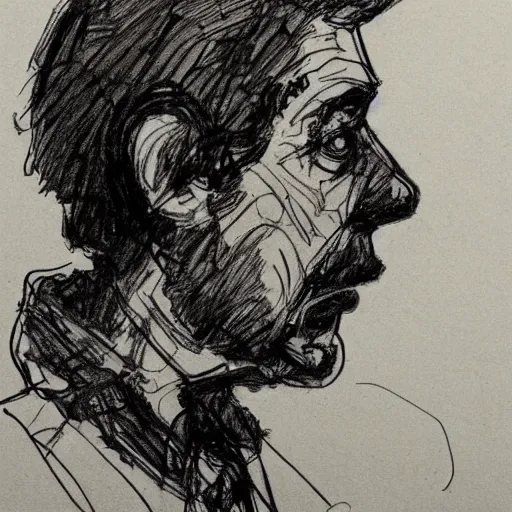 Prompt: a realistic yet scraggly portrait sketch of the side profile of a stern and sophisticated kid named finger, trending on artstation, intricate details, in the style of frank auerbach, in the style of sergio aragones, in the style of martin ansin, in the style of david aja, in the style of mattias adolfsson